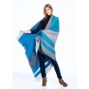 Reversible Alpaca Throw Blanket- Blue Nile