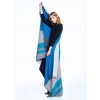 Reversible Alpaca Throw Blanket- Blue Nile