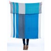 Reversible Alpaca Throw Blanket- Blue Nile