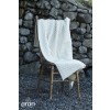 Aran Wool White Knitted Wool Throw Blanket