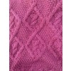 Aran Super Soft Merino Jam Patch Cot Knitted Wool Throw Blanket