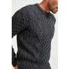 Éireann Mens Traditional Aran Supersoft Sweater - Charcoal