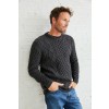 Éireann Mens Traditional Aran Supersoft Sweater - Charcoal