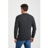 Éireann Mens Traditional Aran Supersoft Sweater - Charcoal