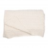 Aran Merino White Cabled Bed Knitted Wool Throw Blanket - Queen