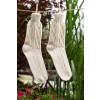 Aran Merino White Sock
