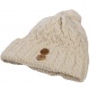 Aran Classic Super Soft Merino Aran Hat with Buttons 