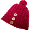 Aran 3 Button Chillipepper Merino Hat 