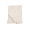 Aran Classic Super Soft Merino Patch Cot Knitted Wool Throw Blanket