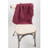 Aran Super Soft Merino Jam Patch Cot Knitted Wool Throw Blanket