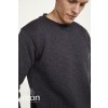 Merino Roll Neck Sweater With Set-in Sleeves Dark Grey