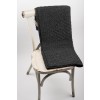 Aran Wool Dark Charcoal Knitted Wool Throw Blanket