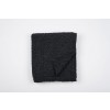 Aran Wool Dark Charcoal Knitted Wool Throw Blanket