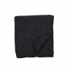 Aran Wool Dark Charcoal Knitted Wool Throw Blanket