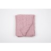 Aran Winter Rose Super Soft Merino Cables Knitted Wool Throw Blanket