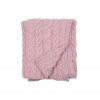 Aran Winter Rose Super Soft Merino Cables Knitted Wool Throw Blanket