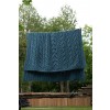 Aran Irish Sea Super Soft Merino Paste Cables Knitted Wool Throw Blanket