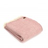 Tweedmill Lifestyle Beehive Wool Throw Blanket - 150x183cms - Dusky Pink