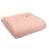 Tweedmill Dusky Pink Beehive Wool Throw Blanket - 150 x 183cms
