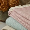 Tweedmill Dusky Pink Beehive Wool Throw Blanket - 150 x 183cms