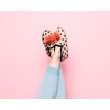 Polka Dot Slippers - Natural