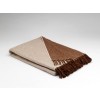 Cappucino Reversible 100% Merino Lambswool Blanket