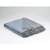 Starlight Blue Reversible Wool Throw 100% Pure Wool Blanket