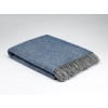 Cosy Periwinkle Wool Throw Blanket