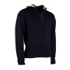 TW Kempton Greenwich Quarter Zip Wool Sweater - Navy