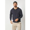 Merino Wool Pullover Hoodie Sweater - Charcoal
