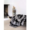 Elg Grey - Black Wool Throw Blanket