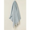 Shetland Pure New Wool - Herringbone Duck Egg - Throw Blanket - Bronte By Moon