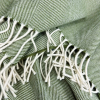 Merino Wool Throw Blanket Fern Herringbone
