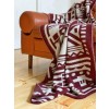 Geo Blanket Burgundy