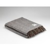 Grey Heritage Tweed Throw 100% Pure Wool Blanket