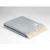 Sea Green Herringbone 100% Merino Wool Blanket 