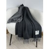 Charcoal Reversible 100% Merino Lambswool Blanket