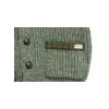 TW Kempton Laird - Chunky Knit Traditional Wool Cardigan with Harris Tweed Patches - Derby Tweed