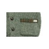 The Laird - Chunky Knit Traditional Wool Cardigan with Harris Tweed Patches - Derby Tweed