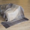 Mohair Throw Beige Grey Large Block