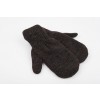 Women’s Ragg Wool Mittens With Deeerskin Palms - Black
