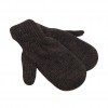 Women’s Ragg Wool Mittens With Deeerskin Palms - Black