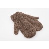 Women’s Ragg Wool Mittens With Deeerskin Palms - Brown