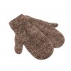 Women’s Ragg Wool Mittens With Deeerskin Palms - Brown