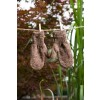 Women’s Ragg Wool Mittens With Deeerskin Palms - Brown