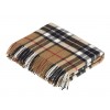 Tartan Plaid- Merino Lambswool Wool Throw Blanket-camel Thompson Tartan -made In England