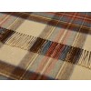 Tartan Plaid -merino Lambswool Wool Throw Blanket In Antique Dress Stewart -made In England