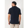 Merino Wool Short Sleeve Polo - Navy