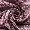 Merino Wool Throw Blanket Burgundy Herringbone