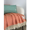 Merino Wool Throw Blanket Clementine Herringbone